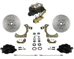 Manual Front Disc Brake Conversion Kit with Disc Drum Valve | MaxGrip XDS | Black Calipers