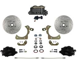 Manual Front Disc Brake Conversion Kit with Adjustable Proportioning Valve | MaxGrip XDS | Black Calipers