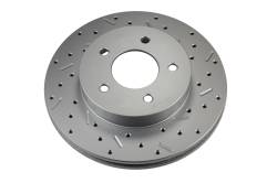 LEED Brakes - Rear Disc Brake Conversion Kit - GM 10 Bolt Axles with 3 Bolt Flange - Red Calipers and MaxGrip XDS - Image 4