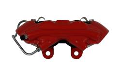 1964-66 Mustang Power Front Kit with Drilled Rotors and Red Powder Coated Calipers for Factory Automatic Transmission Cars - Image 2