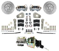 Front Disc Brake Conversion Kits - Power Front Kits - LEED Brakes - Power Front Disc Brake Conversion Ford Full Size 4 Piston - Factory Power Brake Cars | MaxGrip XDS Rotors