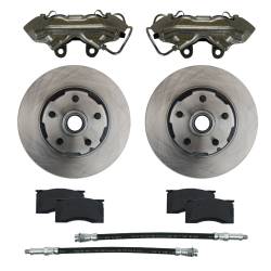 Front Disc Brake Conversion Kits - All Front Disc Brake Kits - LEED Brakes - 4 Piston Calipers | Caliper Upgrade for 1964-67 Mustang with Rotors
