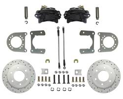 Rear Disc Brake Conversion Kit with MaxGrip XDS Rotors & Black Calipers - Chevrolet & GMC C10 & K10 Trucks 6 Lug