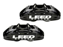 LEED Brakes - MaxGrip Lite 4 Piston Front Disc Brake Conversion Ford Full Size for factory Power Brake Cars - Black Calipers - Image 2
