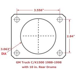 LEED Brakes - Rear Disc Brake Conversion Kit - Chevrolet & GMC C1500 Truck with MaxGrip XDS Rotors, Red Calipers - 10 in Drum Trucks - Image 2