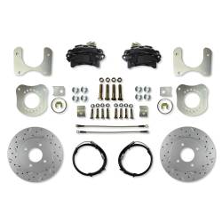 Rear Disc Brake Conversion Kit - Ford 7.5 & 8.8 - 4 Lug MaxGrip XDS - Black Calipers