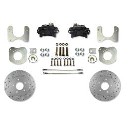 Rear Disc Brake Conversion Kit for 7.5 & 8.8 in Rear Axle - 5 Lug  - MaxGrip XDS with Black Calipers