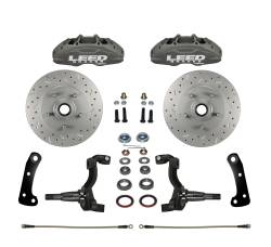 GM AFX Body MaxGrip Lite 4 Piston Disc Brake Conversion Kit - Stock Ride Height - Anodized