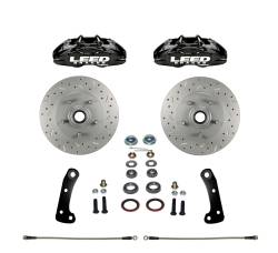 GM AFX Body MaxGrip Lite 4 Piston Disc Brake Conversion Kit  - Black Powder Coated
