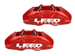 LEED Brakes - MaxGrip Lite 4 Piston Caliper & Rotor Kit for GM AFX Body - Red Powder Coat - Image 2