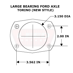 Rear Disc Brake Conversions by Axle Type - Ford 9 in Large Bearing Torino (New) Style Axle
