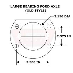 LEED Brakes - Rear Disc Brake Conversion Kit -  9 In Large Bearing Rear Axle  5 x 5 Wheel Bolt Pattern - Image 2