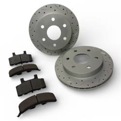 MaxGrip XDS Cross Drilled & Slotted Brake Rotor & Pad Kit - GM 4X4 Truck - Light Duty OBS Truck