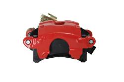 LEED Brakes - Rear Disc Brake Conversion Kit with 4-Lug MaxGrip XDS Rotors and Red Calipers for 1979–1986 Ford Mustang Fox Body 7.5 & 8.8 Axles - Image 4